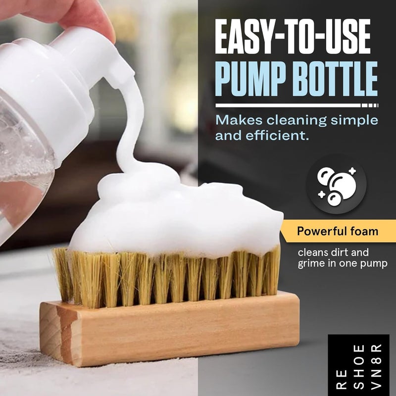 RESHOEVN8R OxiClean Foam Shoe Cleaner & Hat Cleaner, 8oz - Easy-to-Use All-Purpose Sneaker Cleaner for Canvas, Leather, Mesh, Suede, White & Nubuck Shoes - Shoe Cleaning Kit Solution for Stain & Dirt - Image 3